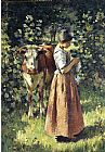 Theodore Robinson Canvas Paintings - The Cowherd